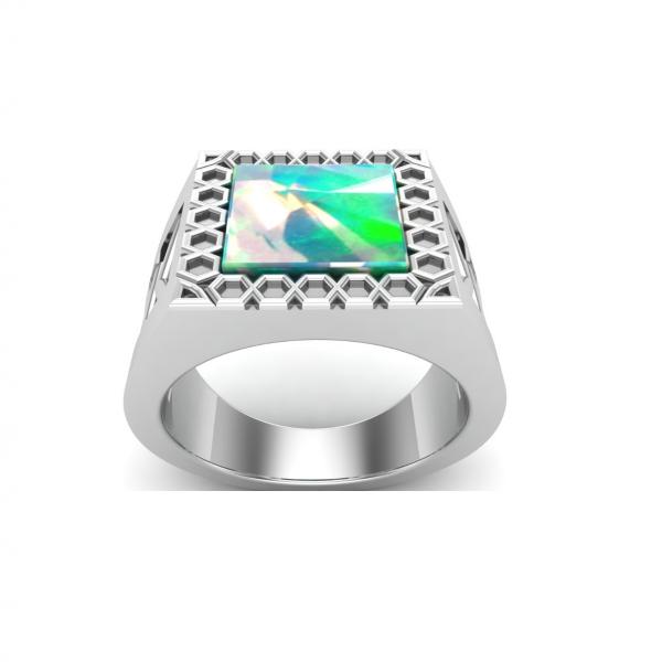 Bague malachite argent Indiana